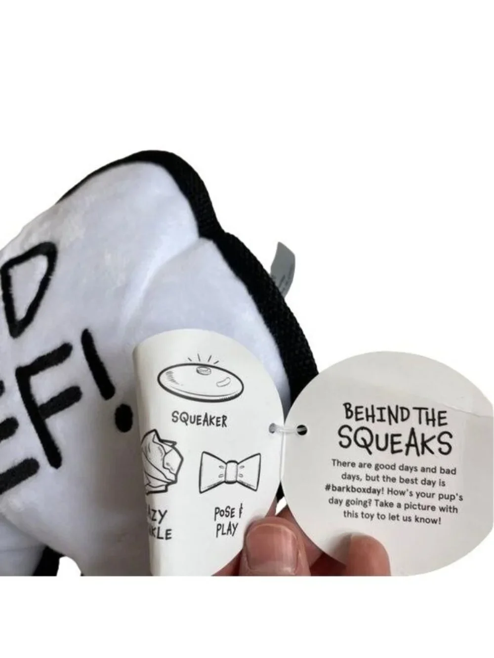 Bark Charlie Brown Good Grief Dog Toy Squeaker Plush Speech Balloon Bubble Gift
